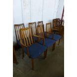 A set of six G-Plan Fresco teak dining chairs