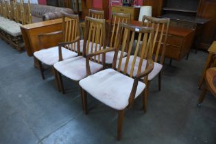 A set of six G-Plan Fresco teak dining chairs