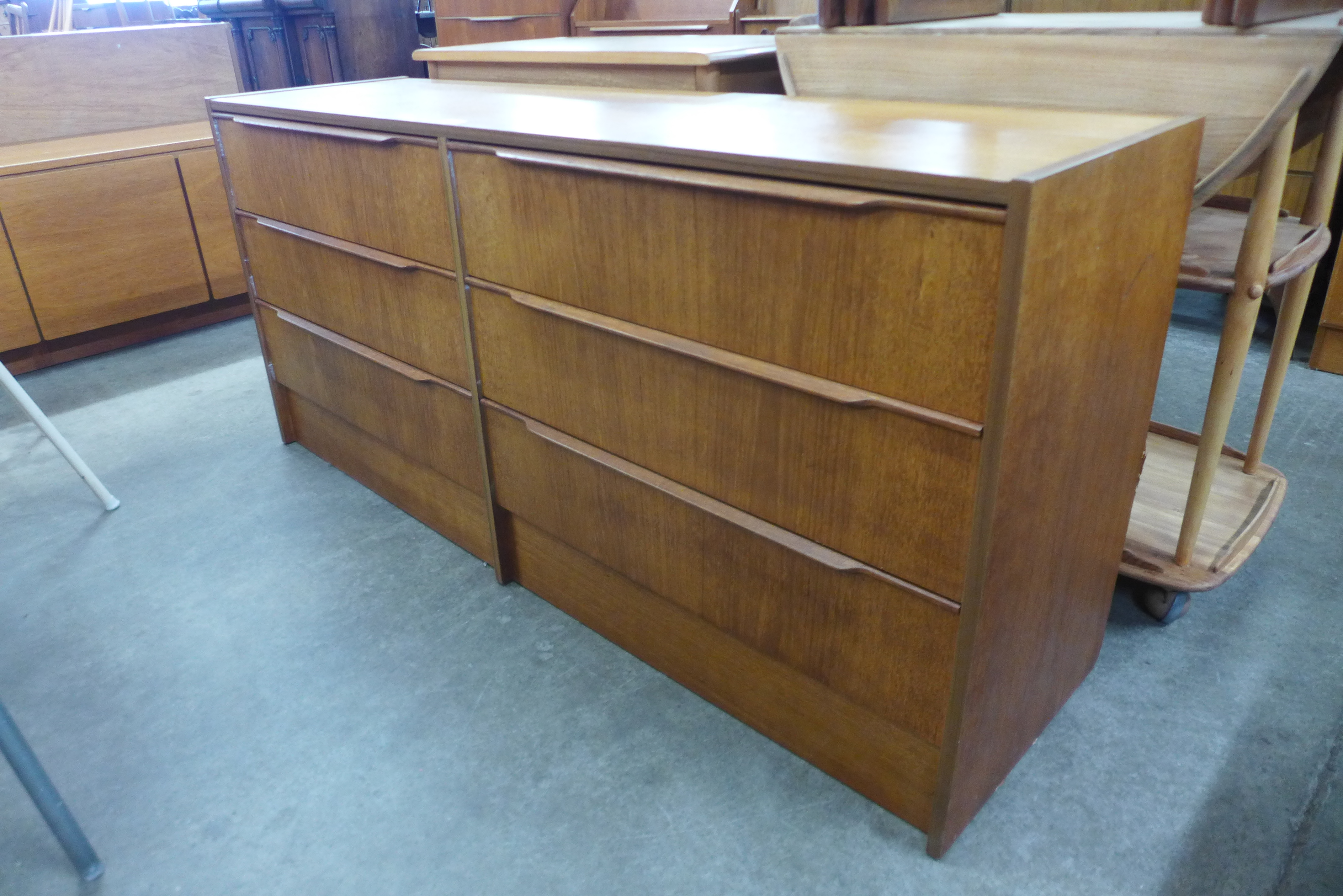 A Danish Steen teak chest of drawers