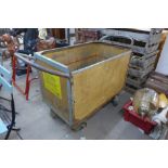 An industrial factory cart