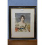 Richard Smythe, portrait of Miss Croker, engraved mezzotint, After The Painting by Sir. Thos.