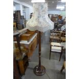 A beech standard lamp