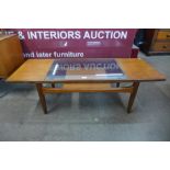 A G-Plan Fresco teak and glass topped rectangular coffee table