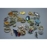 Thirty-five brooches