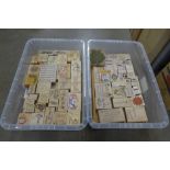 Two boxes of rubber stamps **PLEASE NOTE THIS LOT IS NOT ELIGIBLE FOR POSTING AND PACKING**