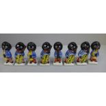 Eight Robertson Jam Wade porcelain jazz band figures, circa 1962