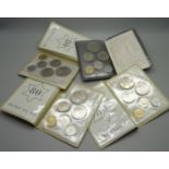 Four Espana Mundial 82 Serie Numismatica coin sets