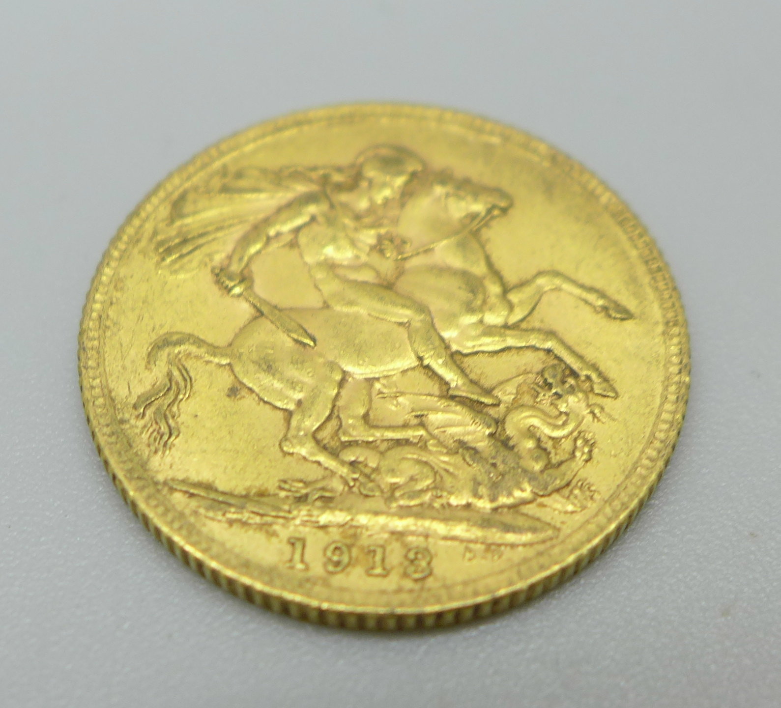 A 1913 gold sovereign