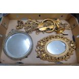 Two mirrors and a musical instrument wall plaque **PLEASE NOTE THIS LOT IS NOT ELIGIBLE FOR