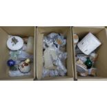Three boxes of ornaments **PLEASE NOTE THIS LOT IS NOT ELIGIBLE FOR POSTING AND PACKING**