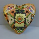 A Worcester Regiment sweetheart pin cushion