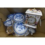Masons china and Booths Real Old Willow blue and white pattern china
