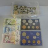 British and foreign coins and bank notes