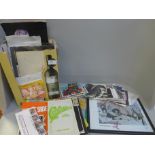 Entertainment:- box of assorted music and theatre ephemera including Diana Ross tour programme,