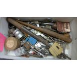 A box of jewellery and watch maker's tools **PLEASE NOTE THIS LOT IS NOT ELIGIBLE FOR POSTING AND