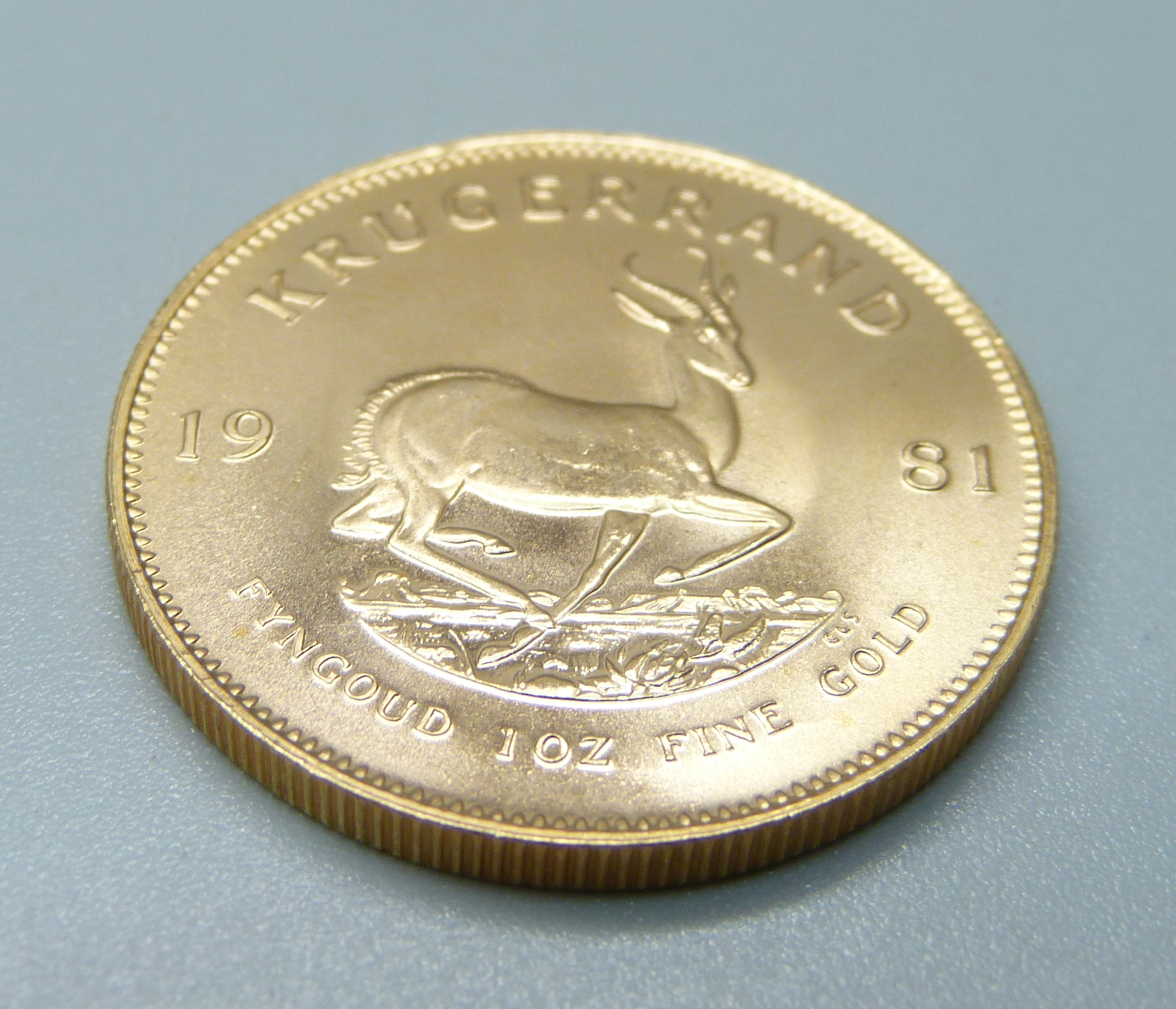 A 1981 1oz fine gold krugerrand