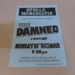 An original punk flyer, The Damned, Apollo Manchester