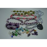 Gemstone jewellery including necklaces, bracelets, earrings, etc.