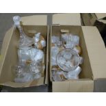 Two boxes of mixed crystal and glass **PLEASE NOTE THIS LOT IS NOT ELIGIBLE FOR POSTING AND