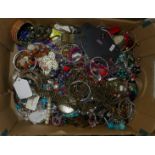 A box of costume jewellery