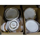 Two boxes of Burleigh Ware dinnerwares **PLEASE NOTE THIS LOT IS NOT ELIGIBLE FOR POSTING AND