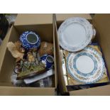 Two boxes of mixed china **PLEASE NOTE THIS LOT IS NOT ELIGIBLE FOR POSTING AND PACKING**