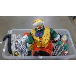 A box of clown figures **PLEASE NOTE THIS LOT IS NOT ELIGIBLE FOR POSTING AND PACKING**