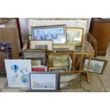 A large quantity of assorted prints and paintings, etc.