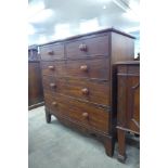 A George III mahogany chest of drawers