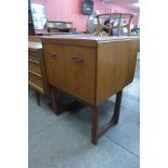 A Remploy teak record cabinet