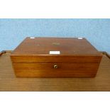 A Victorian mahogany box