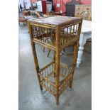 A Chinese bamboo jardiniere stand