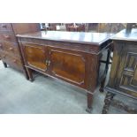 An Edward VII Chippendale Revival mahogany two door washstand