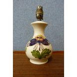 A Moorcroft table lamp