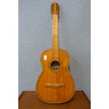 A vintage Spanish Roca Valencia walnut guitar