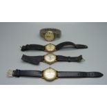 A collection of gentleman's wristwatches