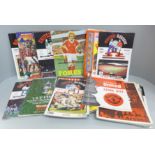 Football memorabilia:- Manchester United home and away programmes, 1960s onwards, including 1979