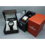 A gentleman's boxed Tissot wristwatch and a gentleman's boxed Rotary wristwatch