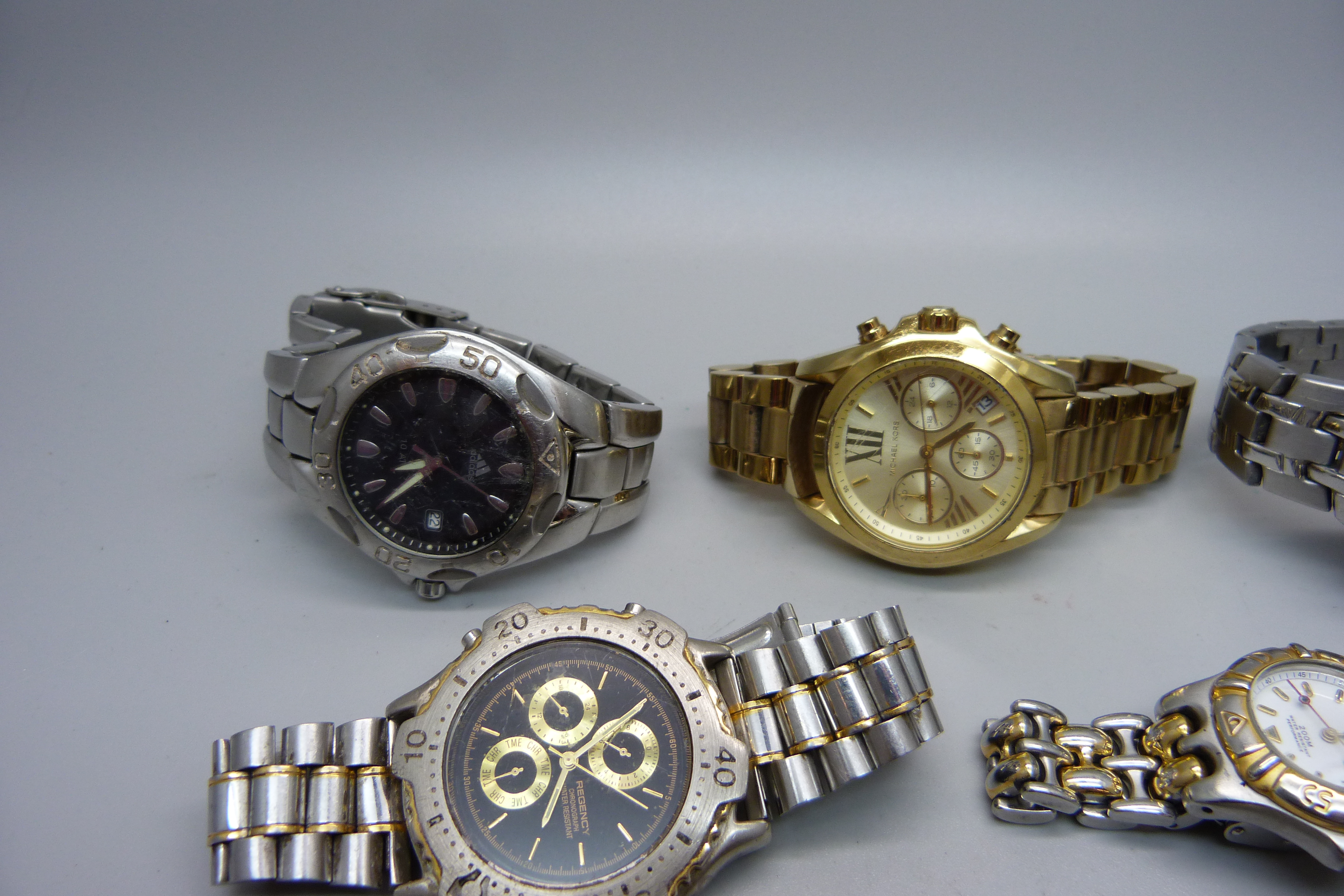Six wristwatches including Ellese 200m diver's watch, Michael Kors, Avia Mariner, Pod Chronograph, - Image 2 of 3