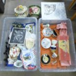 Assorted items; china, glassware, household items, etc. **PLEASE NOTE THIS LOT IS NOT ELIGIBLE FOR