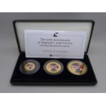 A gold plated silver proof coin collection, 50th Anniversary of 1966 World Cup