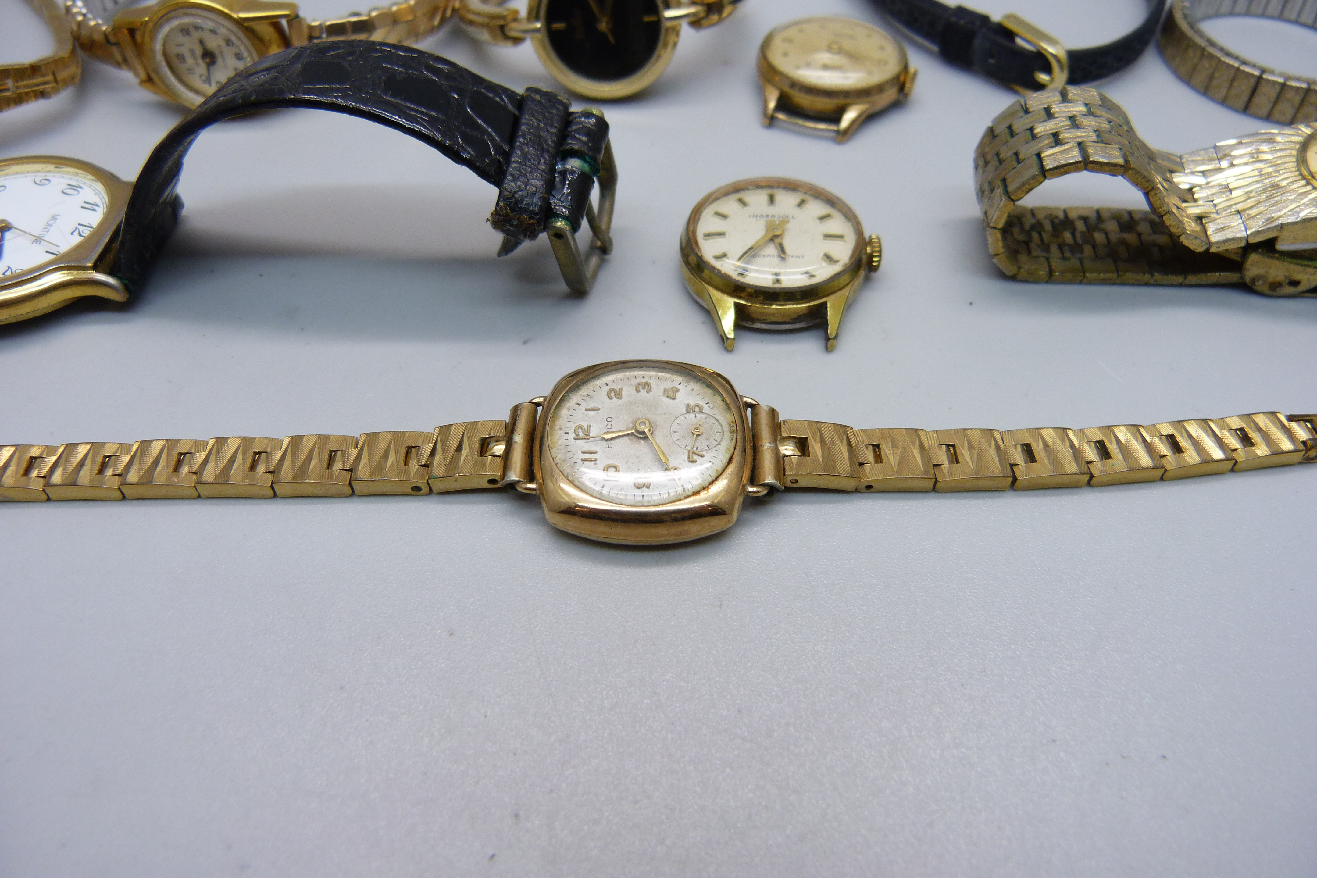 A 9ct gold cased wristwatch and a collection of other lady's wristwatches - Image 2 of 3