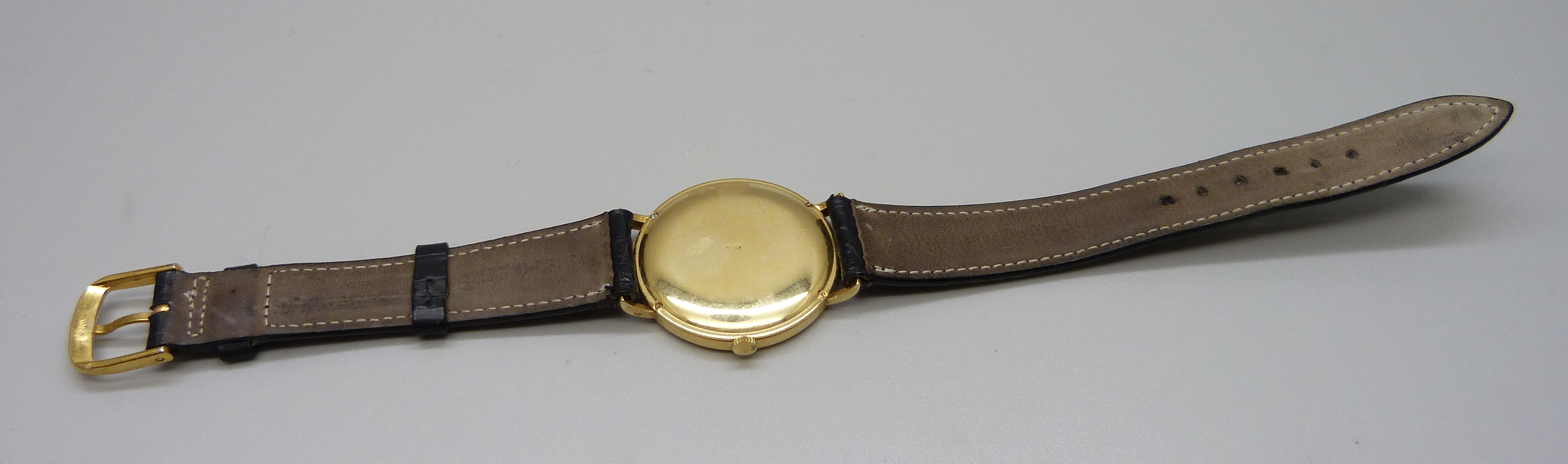 An 18ct gold Vacheron & Constantin Geneve dress wristwatch, the 33mm case marked 520950, on a - Image 5 of 7