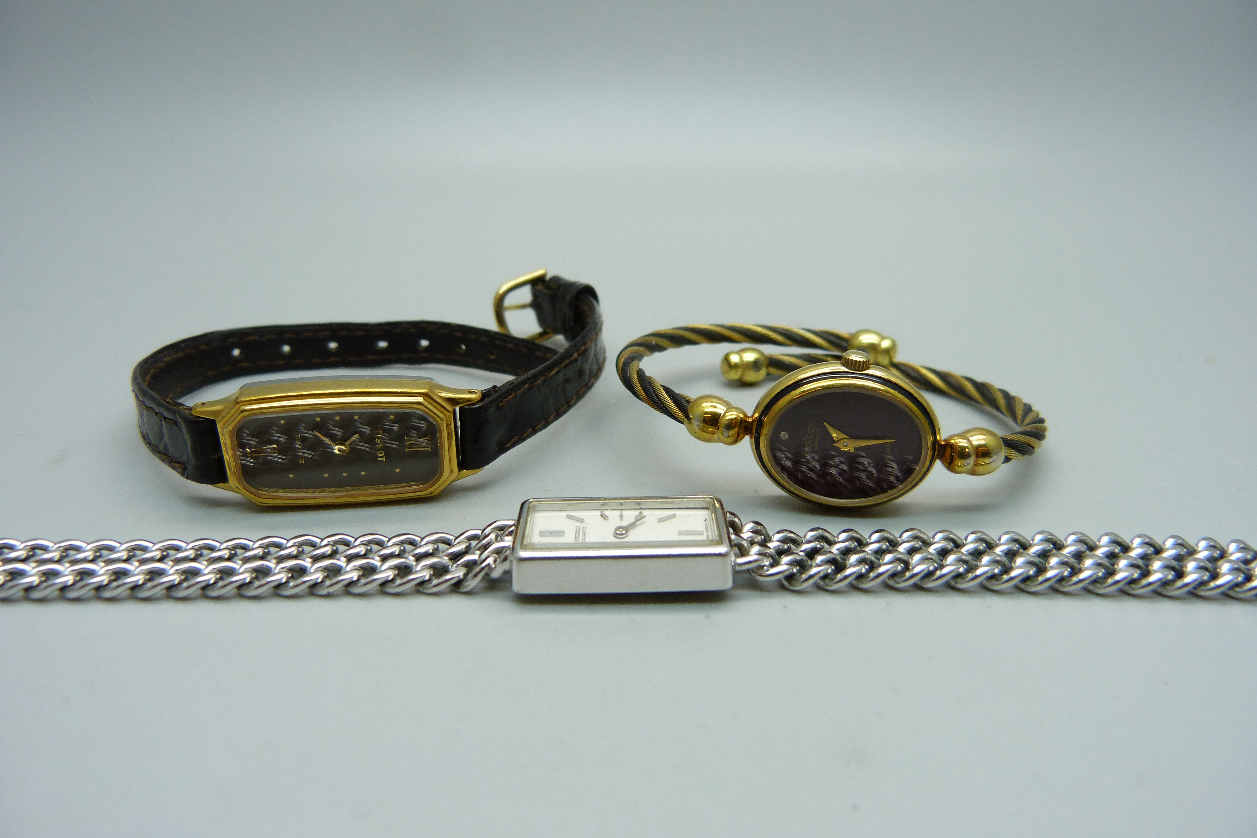 A lady's Tissot wristwatch, a Seiko wristwatch, lacking back and a Kolber wristwatch - Image 2 of 3