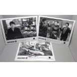 Film interest; three lobby cards, Rush Hour 2 signed by Jackie Chan, etc.