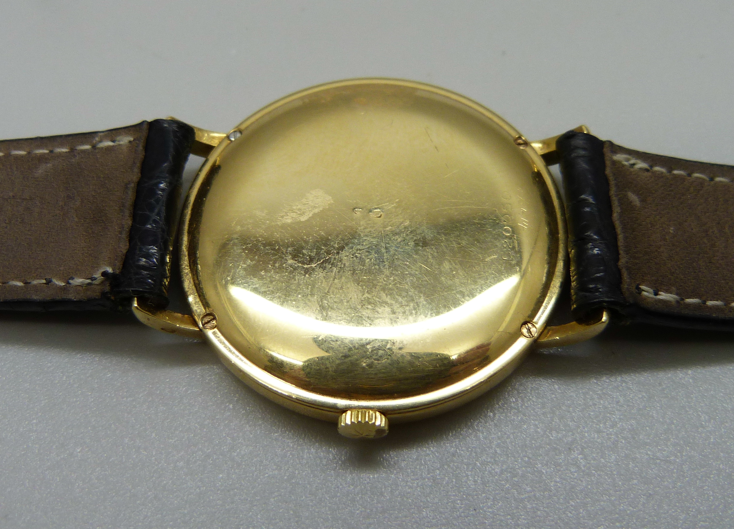 An 18ct gold Vacheron & Constantin Geneve dress wristwatch, the 33mm case marked 520950, on a - Image 7 of 7