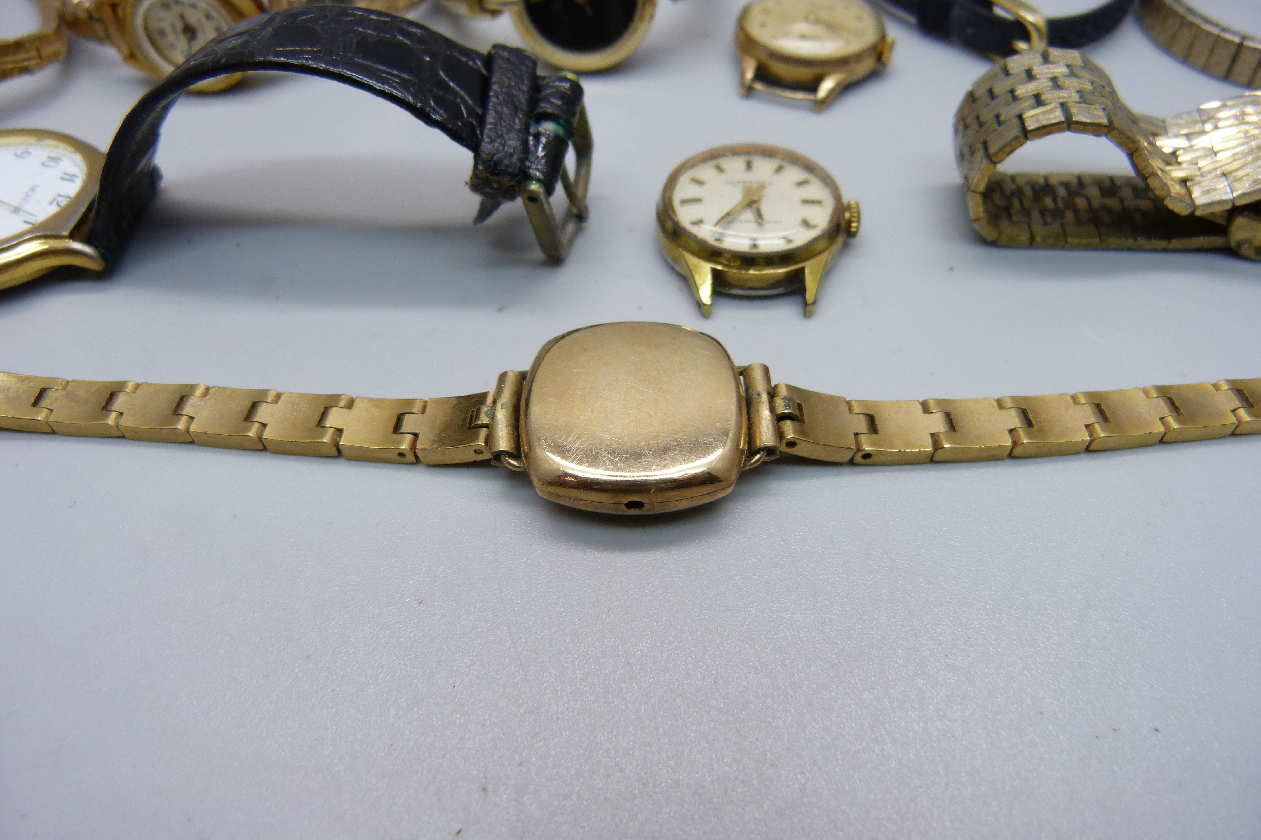 A 9ct gold cased wristwatch and a collection of other lady's wristwatches - Image 3 of 3