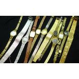 A collection of lady's wristwatches