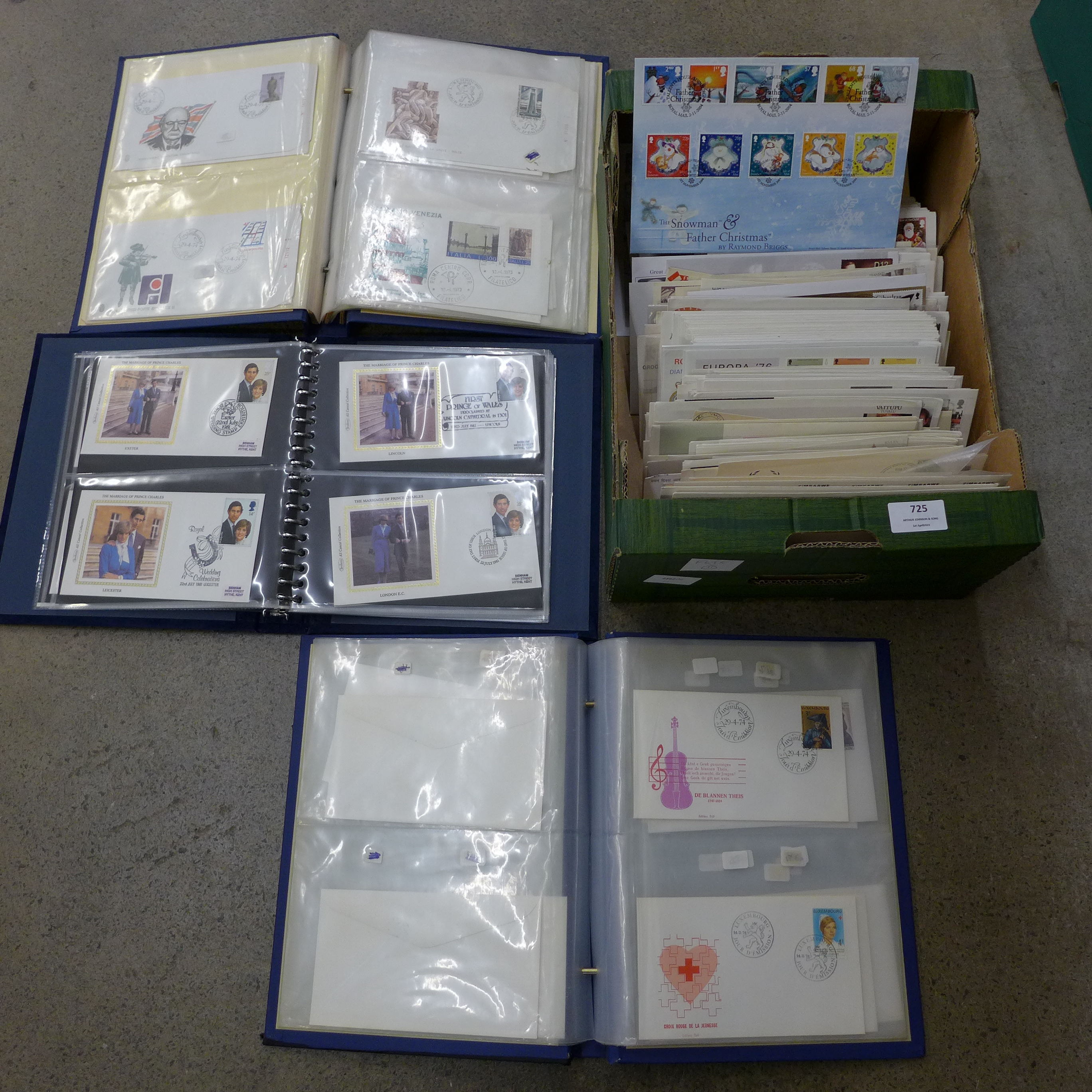 Stamps:- box of worldwide first day covers, in albums and loose