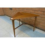 A rare G-Plan 8015 model tola wood triangular coffee table